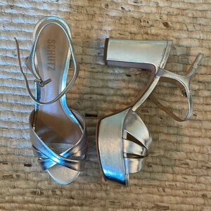 SCHUTZ platform heels in box with dustbag